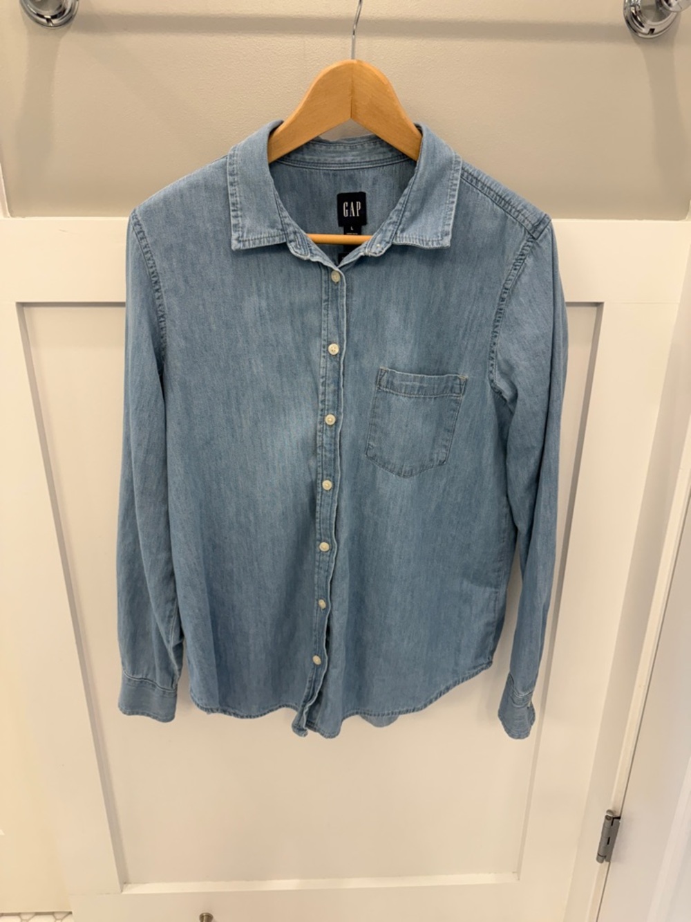 GAP Denim Button-Down Shirt 100% Cotton